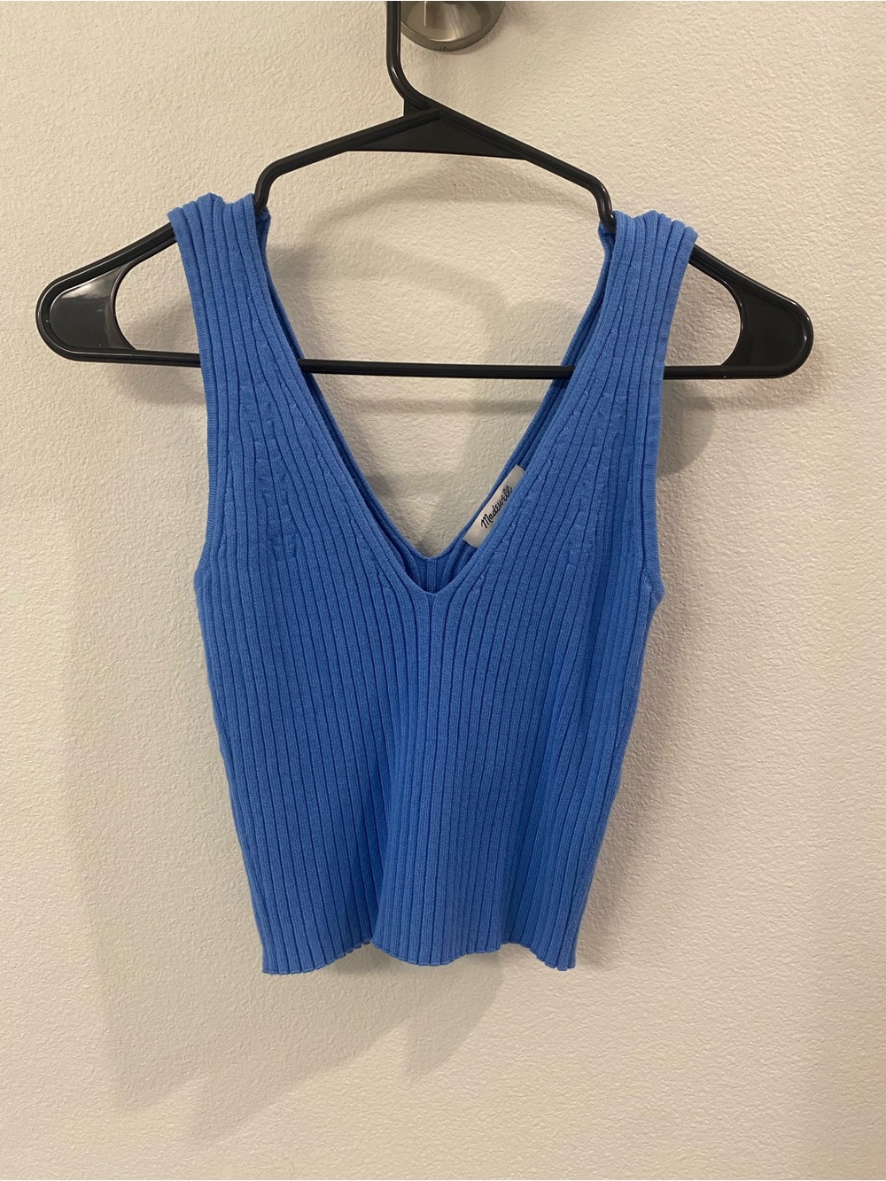 Blue Madewell V-Neck Sleeveless Tank Top